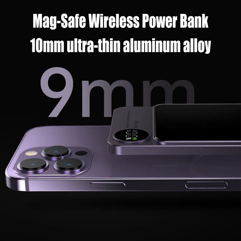 Magnetische kabellose Powerbank – 10.000 mAh Schnellladegerät für iPhone 15/14/13 und Android